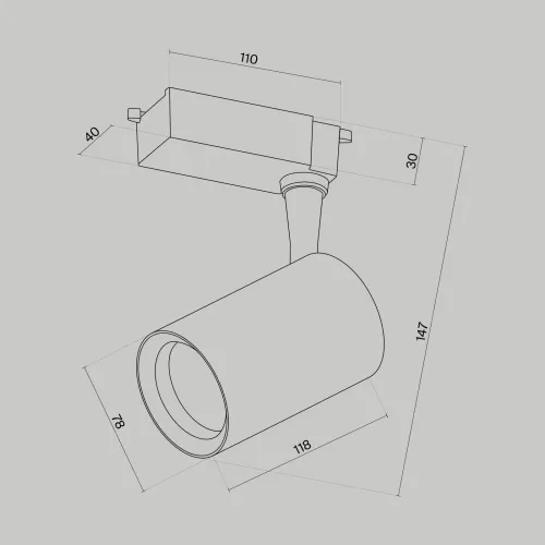 Трековый светильник Maytoni Technical Vuoro TR003-1-10W3K-W-W  фото 2